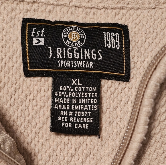 Tan Quarter Zip Up Sweater with Relaxed Fit and Soft Knit Fabric - Picture 3 of 4